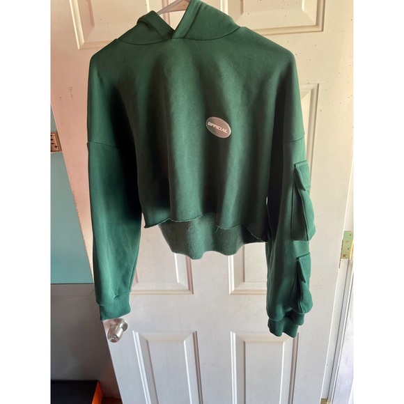 Women's Boohoo Crop Cargo Sweatsuit (XL)(Green) - Picture 2 of 7